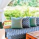 Outdoorstof jacquard Ikat patroon – blauw,  thumbnail number 6