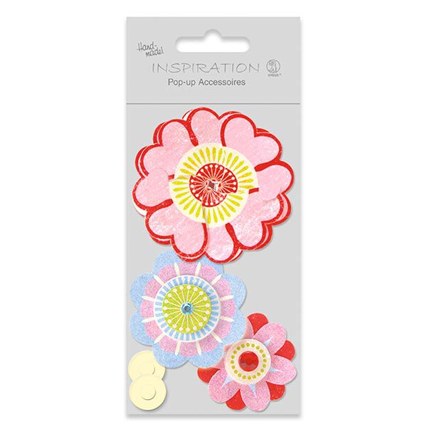 Pop-up knutselset Flower Power – rood, image number 2
