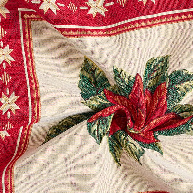 Decostof tapijtstuk Kerstster – rood, image number 3