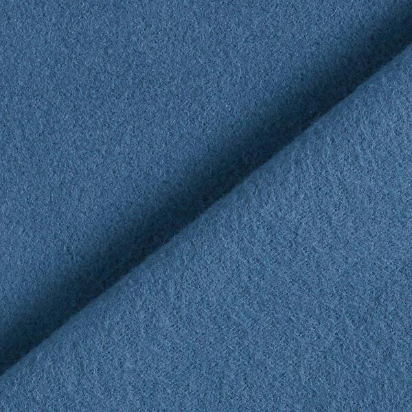 GOTS Katoenen fleece effen – jeansblauw,  image number 4