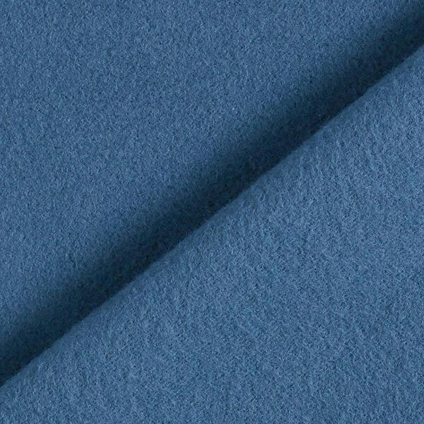 GOTS Katoenen fleece effen – jeansblauw, image number 4
