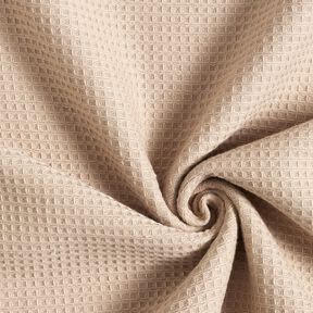 Badstof/Wafelpiqué Effen – licht taupe, 