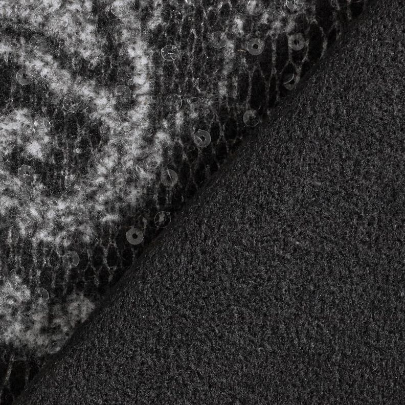 Jasstof paisley en pailletten – anthraciet/lichtgrijs,  image number 3