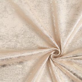 Stretchvelours metallic – beige/goud metallic, 