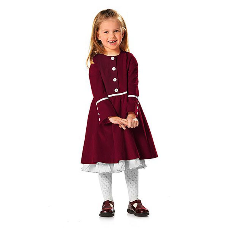 Stretch fluweel – bordeauxrood,  image number 5