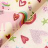 Gecoate katoen fantastische paarden – lichtbeige/roze,  thumbnail number 5