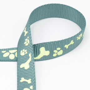 Reflecterende geweven tape Hondenriem [20 mm] – salie, 
