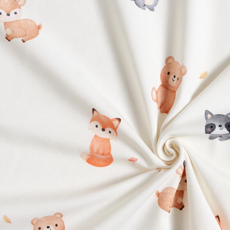 GOTS Katoenjersey Babydieren Digitaal printen – ivoor, image number 3