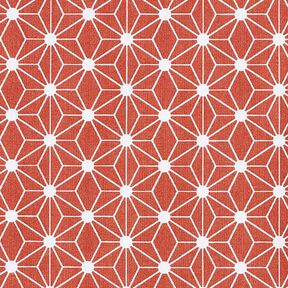 Katoenen stof cretonne Grafische ster – rood, 