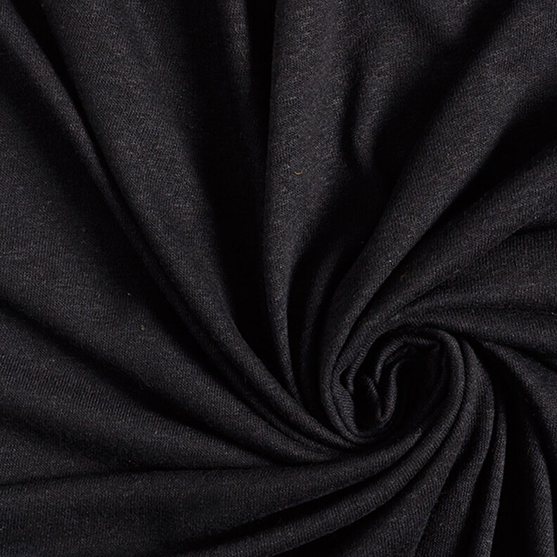 Fijngebreid viscose-linnen-mix – zwart,  image number 1