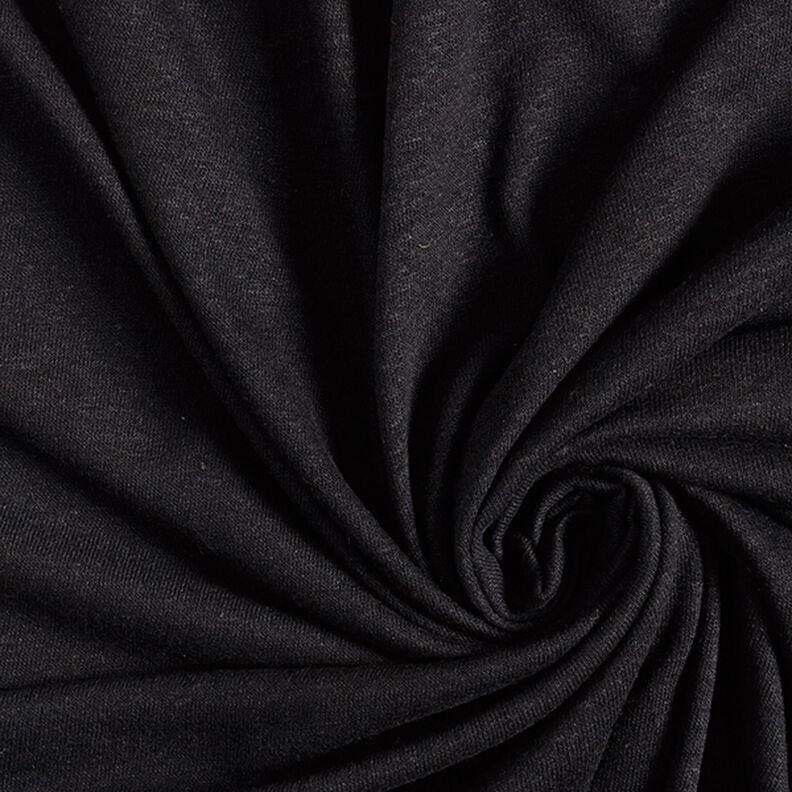 Fijngebreid viscose-linnen-mix – zwart, image number 1