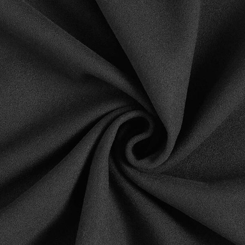 Mantelstof gerecycled polyester – zwart,  image number 1