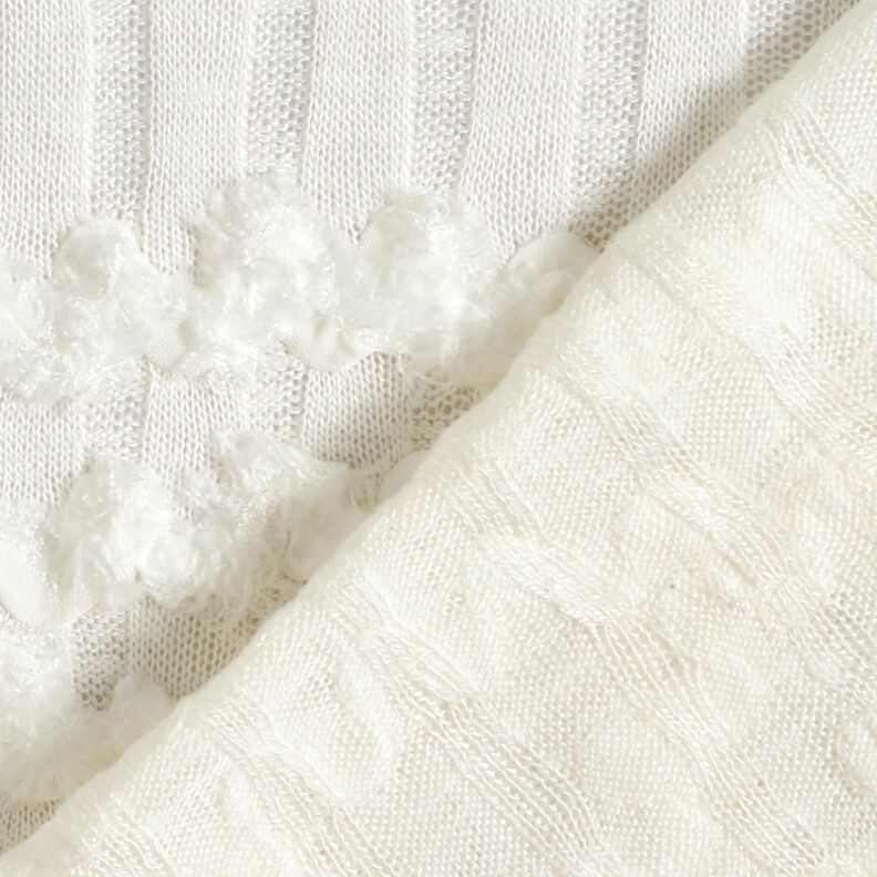 Gebreide tricot Paisley-effect – ivoor,  image number 4