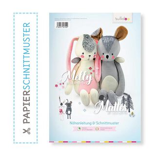 Dubbel papieren patroon knuffels "MELLY & MATTES" van Lila-Lotta  | Kullaloo, 