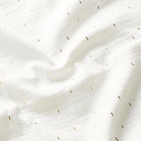 Mousseline folieprint rechthoek | by Poppy – ecru, 