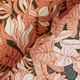 Katoenen stof Cretonne Tropische bladeren – zwart/terracotta,  thumbnail number 3