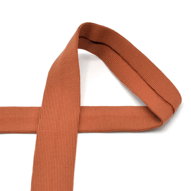 Biasband Katoenjersey [20 mm] – terracotta,  image number 1