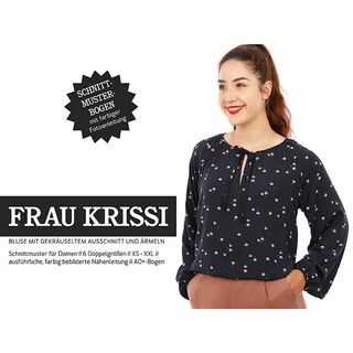 FRAU KRISSI - blouse met ruches aan de halslijn, Studio Schnittreif  | XS -  XXL, 