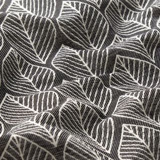 Decostof Jacquard Bladeren – anthraciet, 
