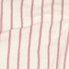 Mousseline/dubbel gehaakte stoffen garengeverfde strepen  | Poppy Fabrics – pastelviolet/ecru, 