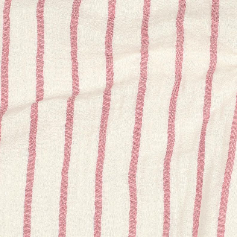 Mousseline/dubbel gehaakte stoffen garengeverfde strepen | Poppy Fabrics – pastelviolet/ecru, image number 2
