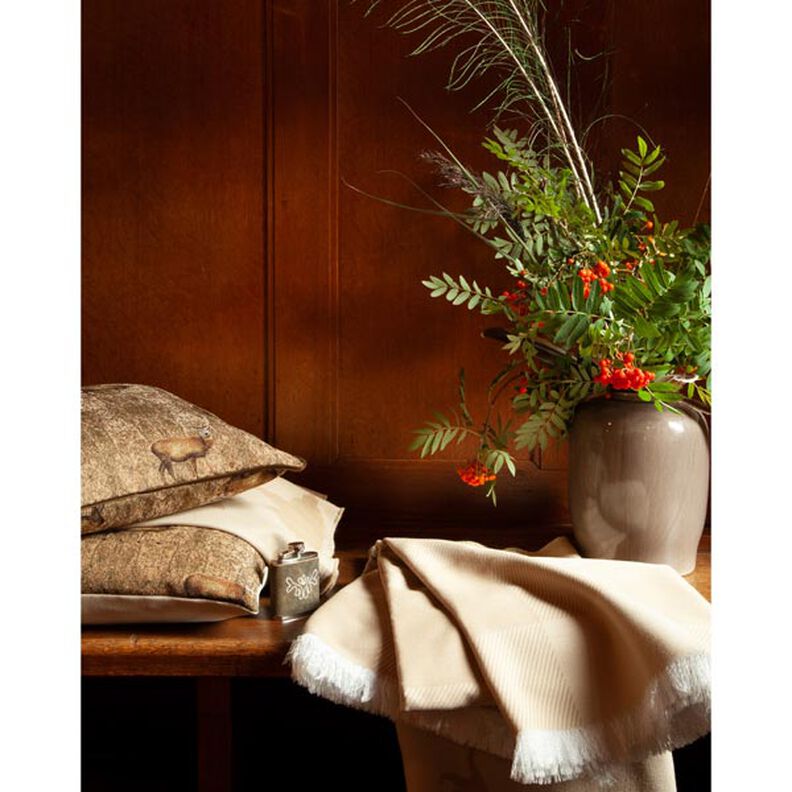 Decostof jacquard Vichy-geruit – beige, image number 5