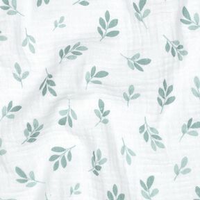 Mousseline/dubbel gehaakte stoffen Takken | Poppy Fabrics – wit/riet, 