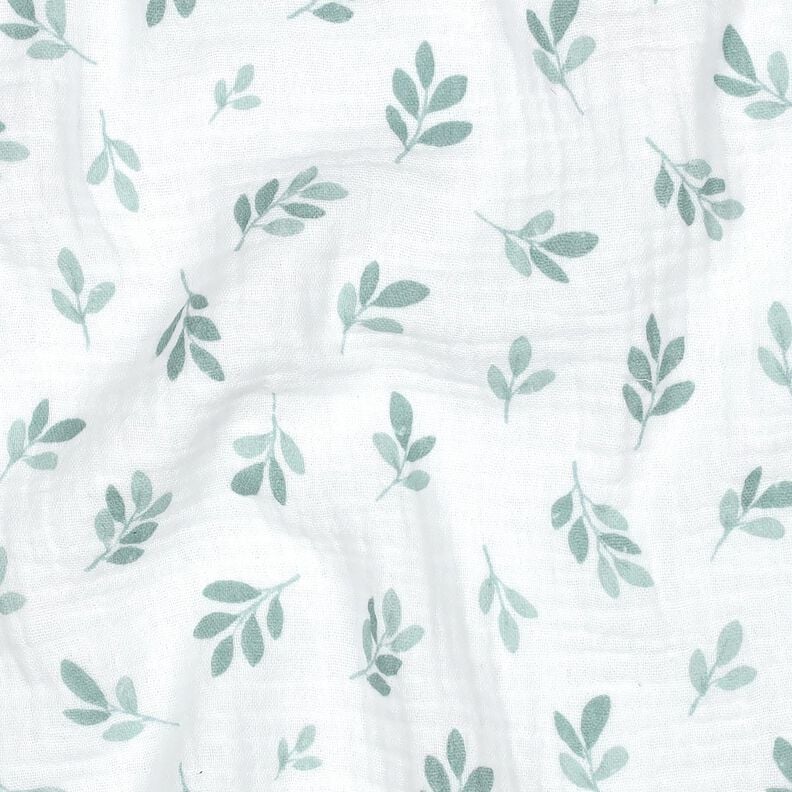 Mousseline/dubbel gehaakte stoffen Takken | Poppy Fabrics – wit/riet,  image number 2