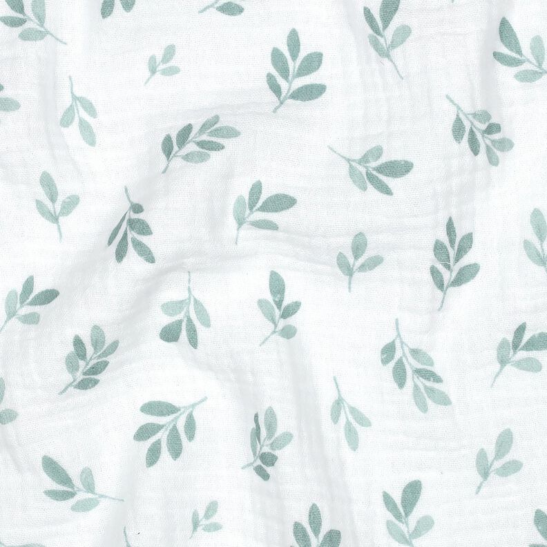 Mousseline/dubbel gehaakte stoffen Takken | Poppy Fabrics – wit/riet, image number 2