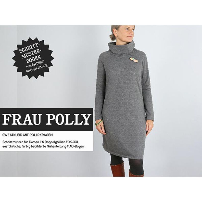 FRAU POLLY - gezellige sweaterjurk met rolkraag, Studio Schnittreif  | XS -  XXL,  image number 1