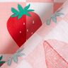 Gecoate katoen aardbeien ruitjes – roos/rood,  thumbnail number 5