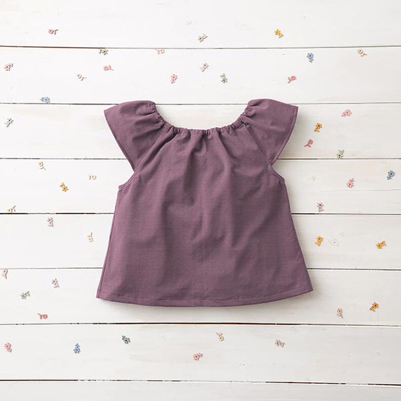 Katoenjersey medium effen – aubergine,  image number 7