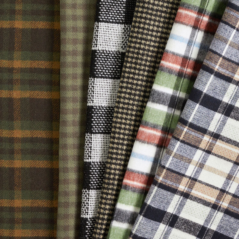 Jasstof dubbelzijdige tartan ruit – grijs/karmijnrood, image number 7
