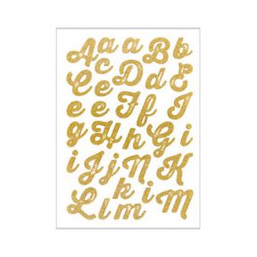 Strijkfolie glitter A-Z – goud metalen | Rico Design, 