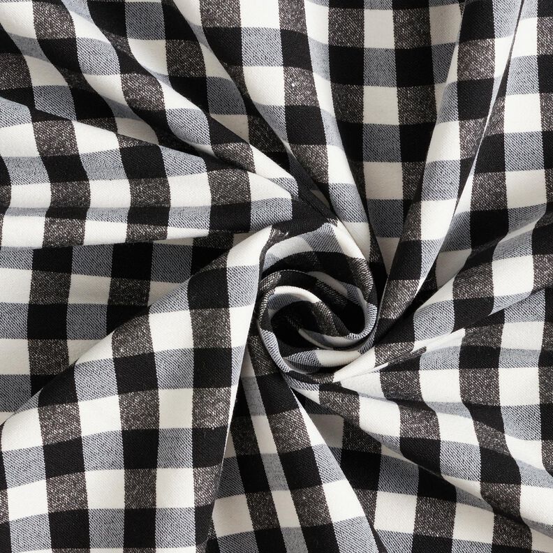 Vichy geruite broek met stretch – zwart/wit,  image number 3