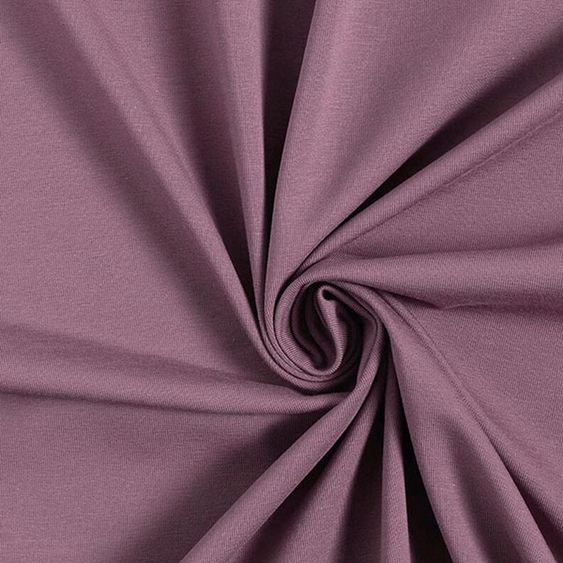 Katoenjersey medium effen – aubergine,  image number 1