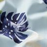 Katoenstof tropische bloemen – lichtblauw,  thumbnail number 3