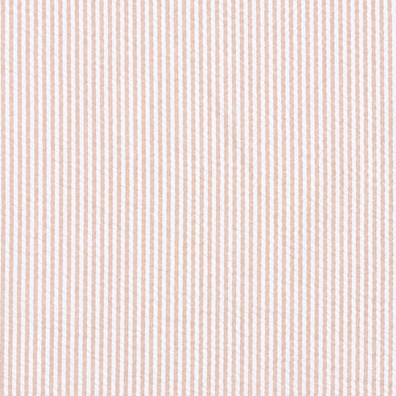 Seersucker Katoenmix strepen – beige/ecru,  image number 1