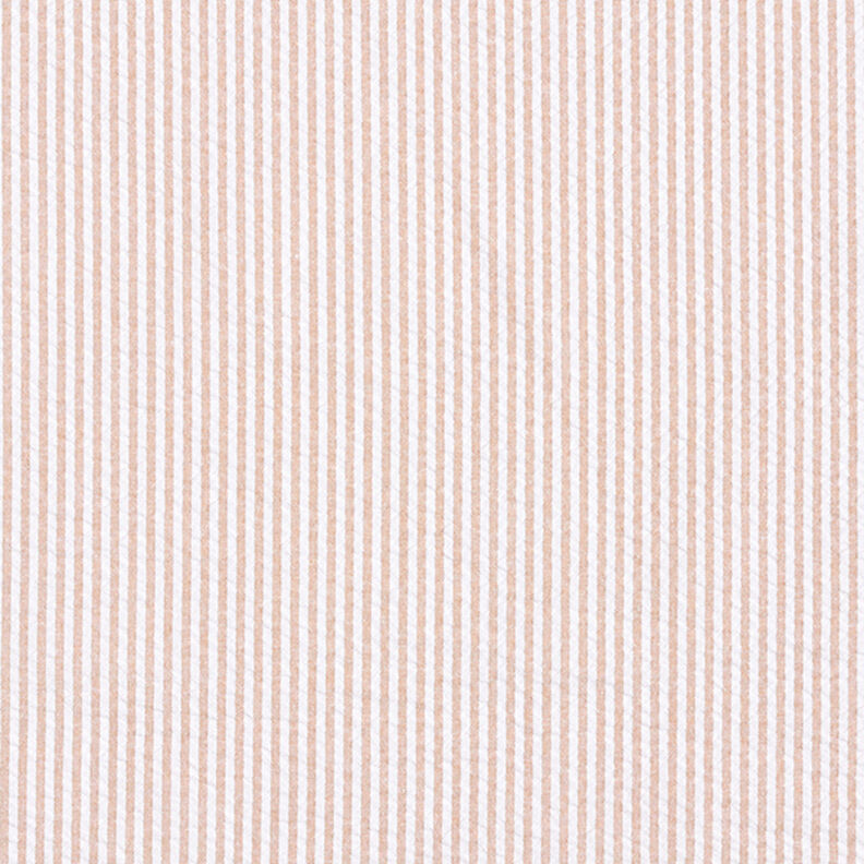 Seersucker Katoenmix strepen – beige/ecru,  image number 1