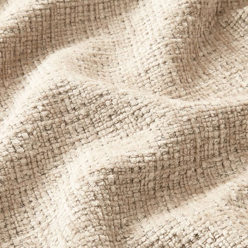 Bekledingsstof Chenille Effen – licht taupe,  image number 2