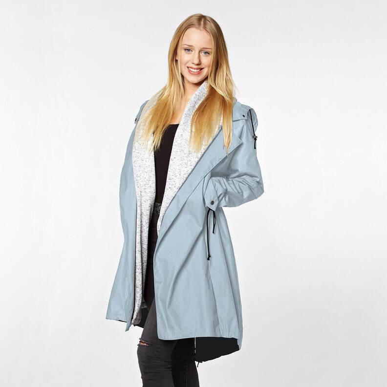 Regenjasstof effen – zilverblauw,  image number 8