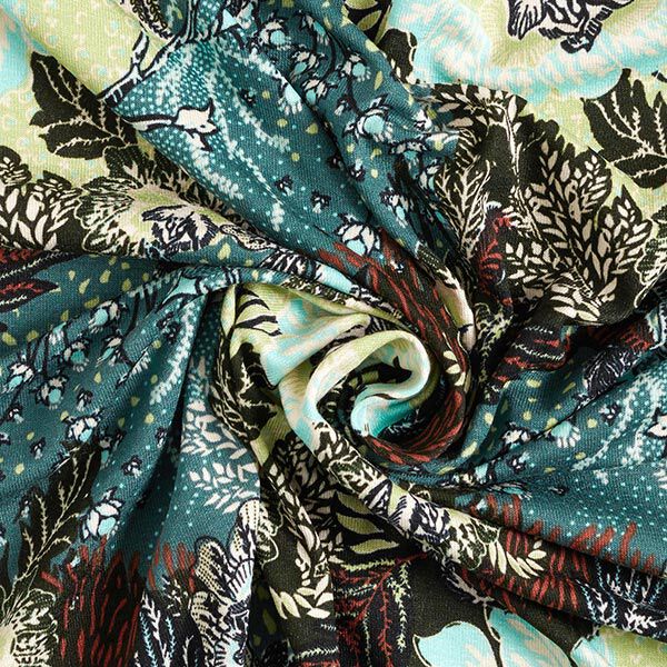 Viscose jersey Bos collage – groen, image number 3