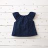Mousseline/dubbel gehaakte stoffen Stippen – marineblauw/wit,  thumbnail number 6