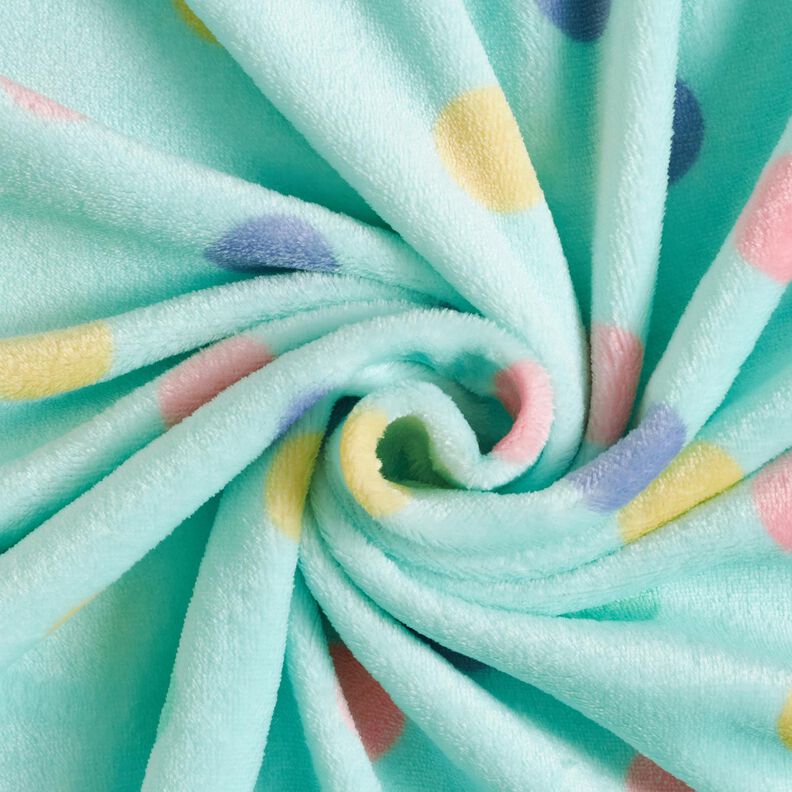 Gezellige fleece kleurrijke stippen – mint, image number 3