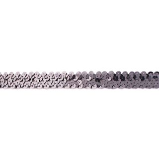Elastische paillettenboord [20 mm] – antiek zilver metallic, 