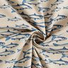 Decostof Half panama School vissen – natuur/marineblauw,  thumbnail number 3