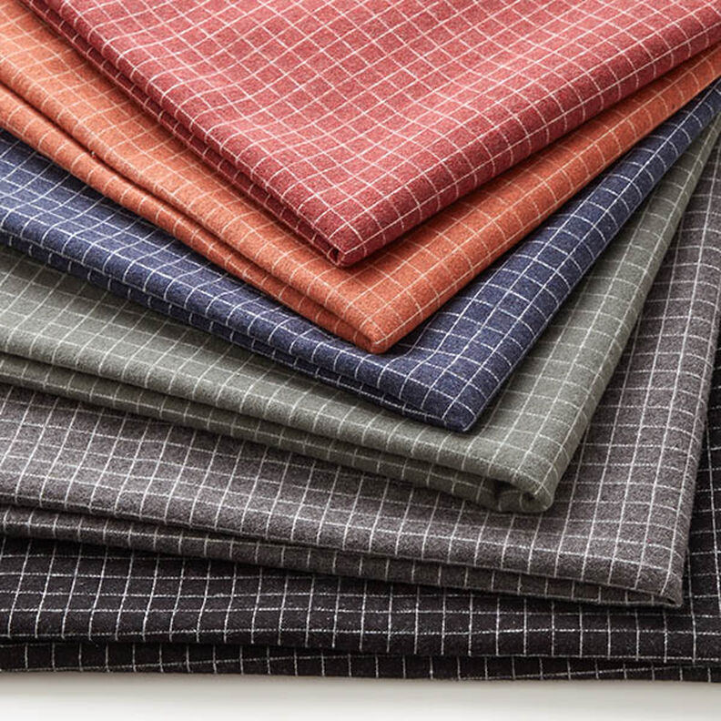 Breijacquard geruwd rasterruit – donkergrijs, image number 8
