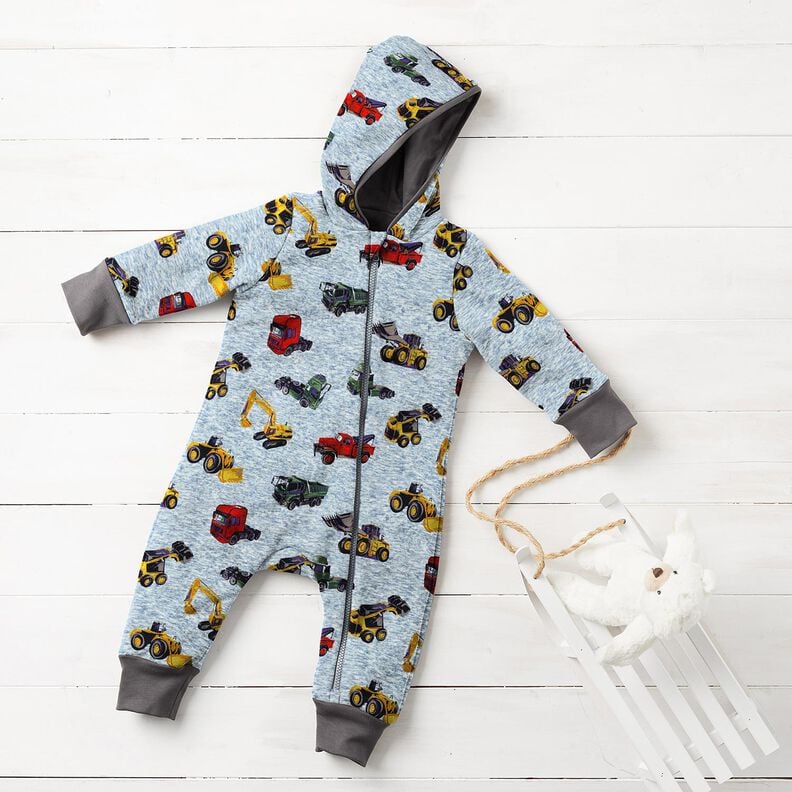 Alpenfleece Vrachtwagens en graafmachines – jeansblauw/grijs,  image number 6