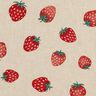 Decostof Half panama kleine aardbeien – rood/natuur,  thumbnail number 5