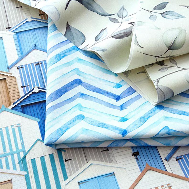 Outdoorstof Canvas Strandhuizen – blauw/wit,  image number 5
